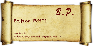 Bojtor Pál névjegykártya