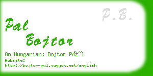 pal bojtor business card